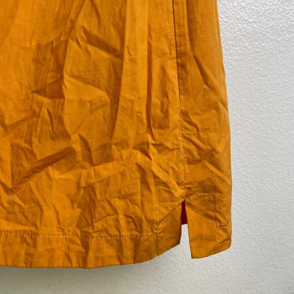 Max Mara Weekend Benny Dress Womens Size US 2 Orange Button Swing Designer Shirt - Picture 7 of 9